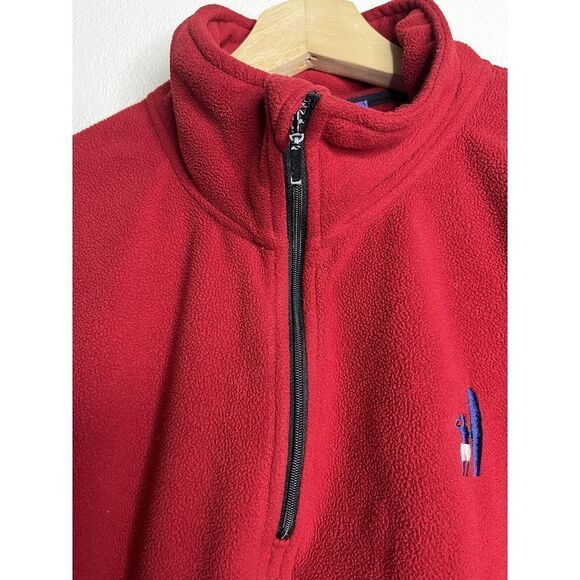 Johnnie-O 1/4 Zip Fleece Pullover Sweater Men's Size Small Red - Picture 4 of 7